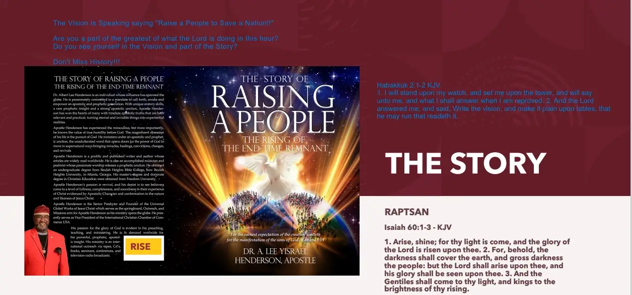 the story of raising a people at universal faith global works of jesus christ church in bremen, ga